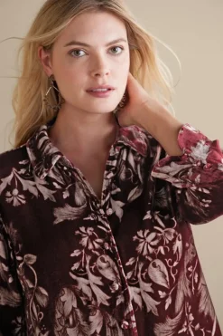 Soft Surroundings Tops|Icon Silk Velvet Poets Tunic Shirt