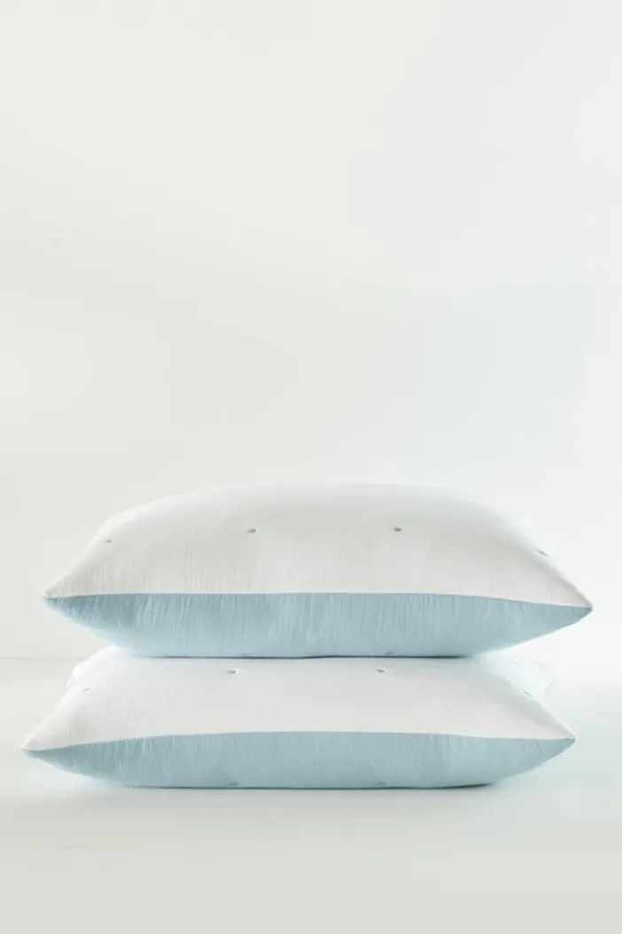 Soft Surroundings Bedding|Bedding Collections|Ivy May Reversible Gauze Sham Indigo/White