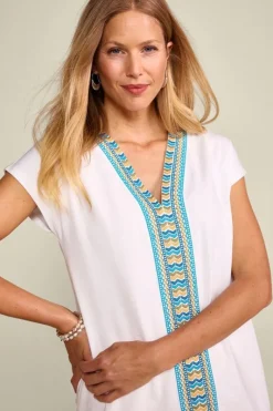 Soft Surroundings Tops|Izabel Embroidered Tee White