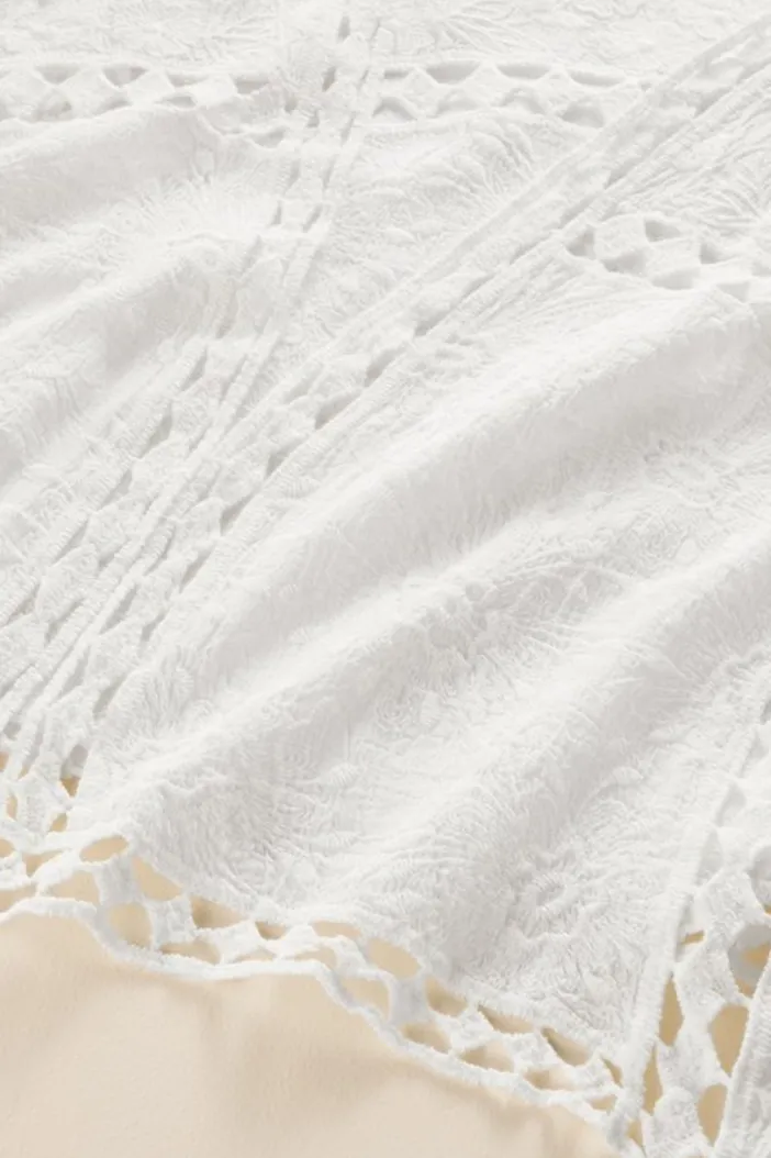 Soft Surroundings Toppers|Scarves & Wraps|Jasmine Lace Wrap Alabaster