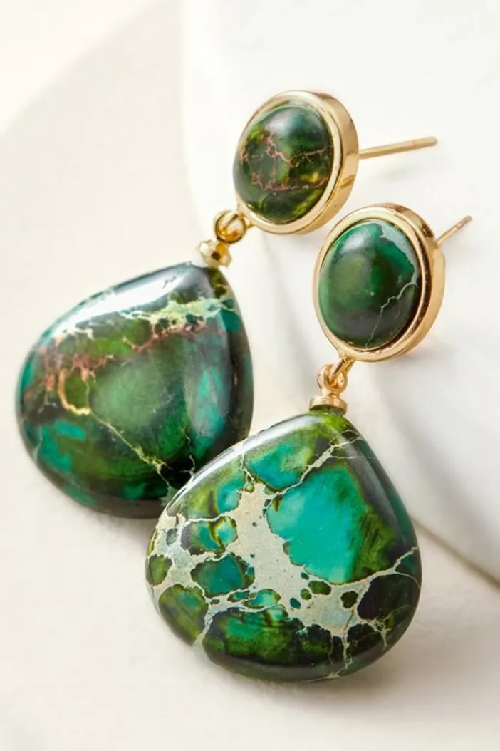 Soft Surroundings Jewelry|Earrings|Jayda Drop Earrings Green