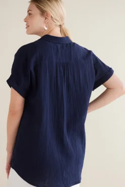 Soft Surroundings Tops|Je Veux Gauze Top
