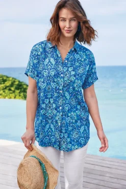 Soft Surroundings Tops|Je Veux Gauze Top