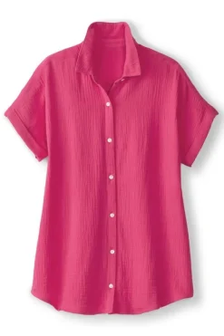 Soft Surroundings Tops|Je Veux Gauze Top