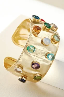 Soft Surroundings Jewelry|Bracelets|Jemma Crystal Cuff Gold