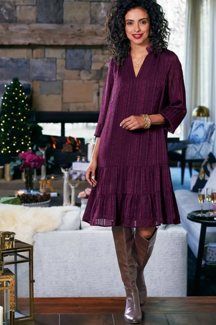 Soft Surroundings Dresses|Jocelyn Dress GrapeWine