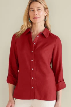 Soft Surroundings Tops|Jordan Linen Blend Shirt