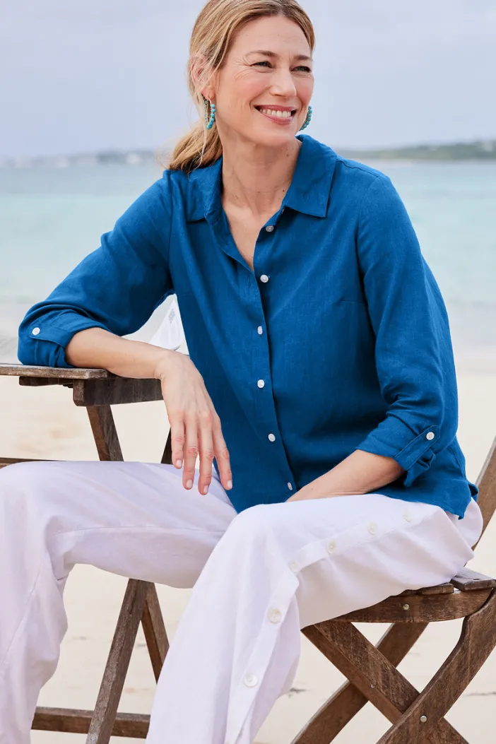 Soft Surroundings Tops|Jordan Linen Blend Shirt