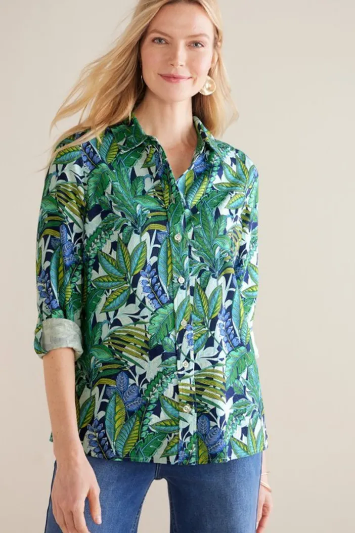 Soft Surroundings Tops|Jordan Linen Blend Shirt