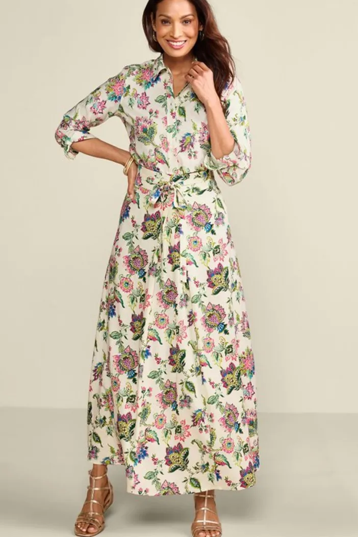 Soft Surroundings Skirts|Jordan Linen Blend Skirt IpanemaFlowers