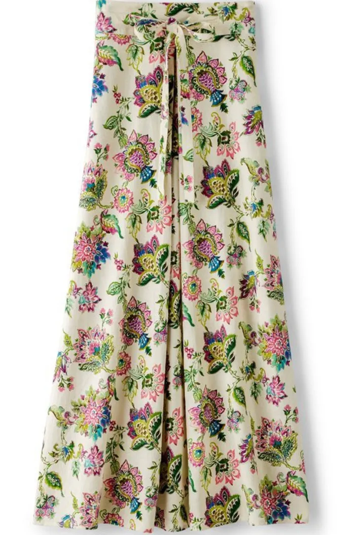 Soft Surroundings Skirts|Jordan Linen Blend Skirt IpanemaFlowers