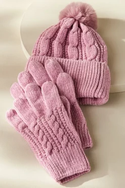 Soft Surroundings Hats|Jules Chenille Hat & Gloves Set