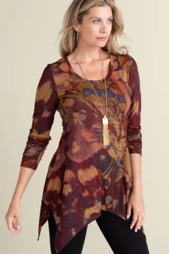 Soft Surroundings Tops|Julia Top ButterflyMulti