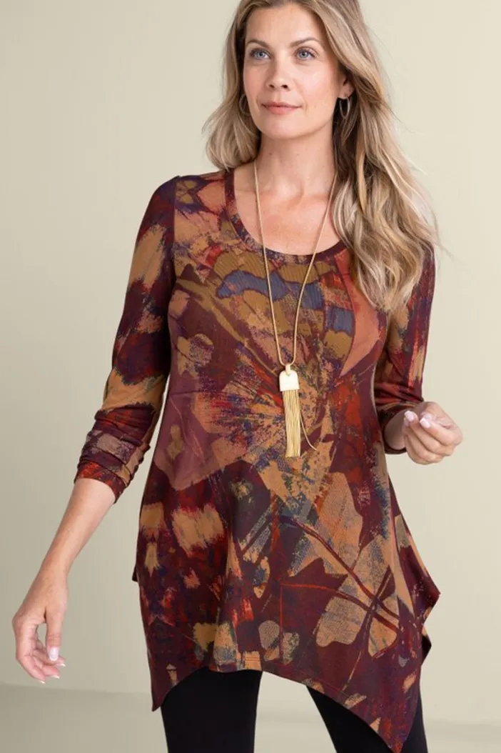 Soft Surroundings Tops|Julia Top ButterflyMulti