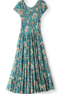 Soft Surroundings Dresses|Kara Dress FieryTealJacobean