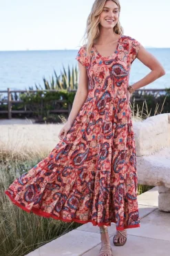 Soft Surroundings Dresses|Kara Dress FieryTealJacobean
