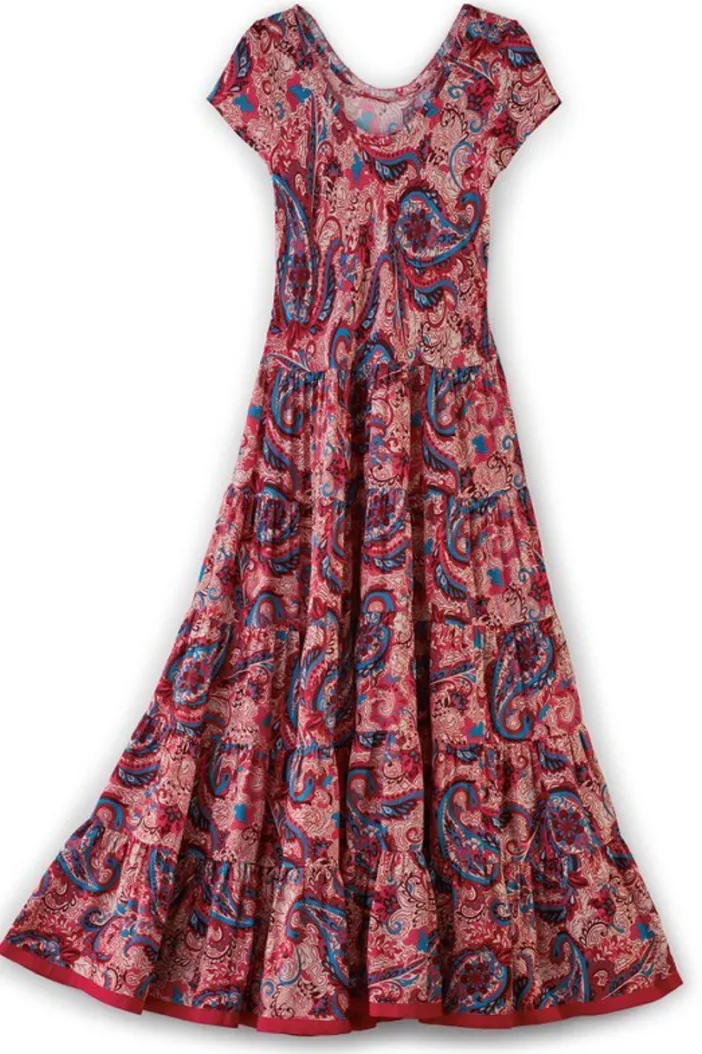 Soft Surroundings Dresses|Kara Dress FieryTealJacobean