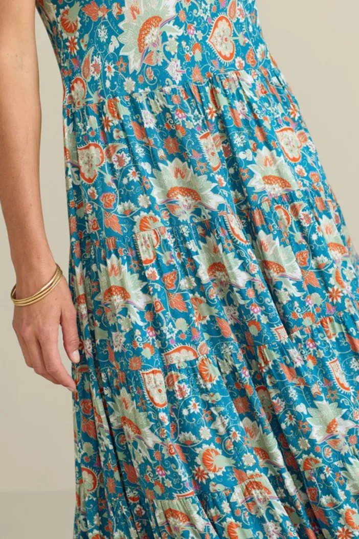 Soft Surroundings Dresses|Kara Dress FieryTealJacobean