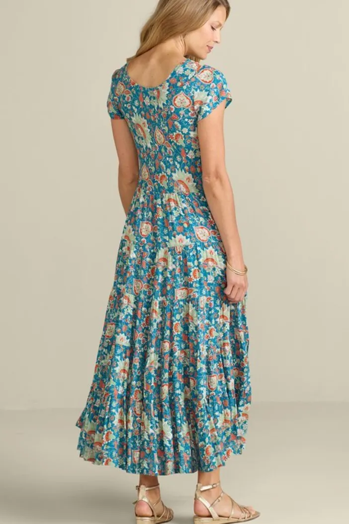Soft Surroundings Dresses|Kara Dress FieryTealJacobean