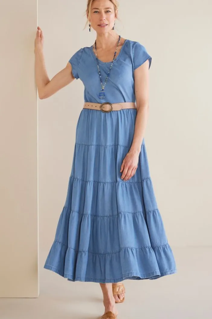 Soft Surroundings Dresses|Kara Tencel™ Dress MediumIndigo