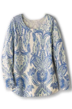 Soft Surroundings Tops|Sweaters & Cardigans|Kasey Tunic Sweater GlobalScarfBlueSimplif