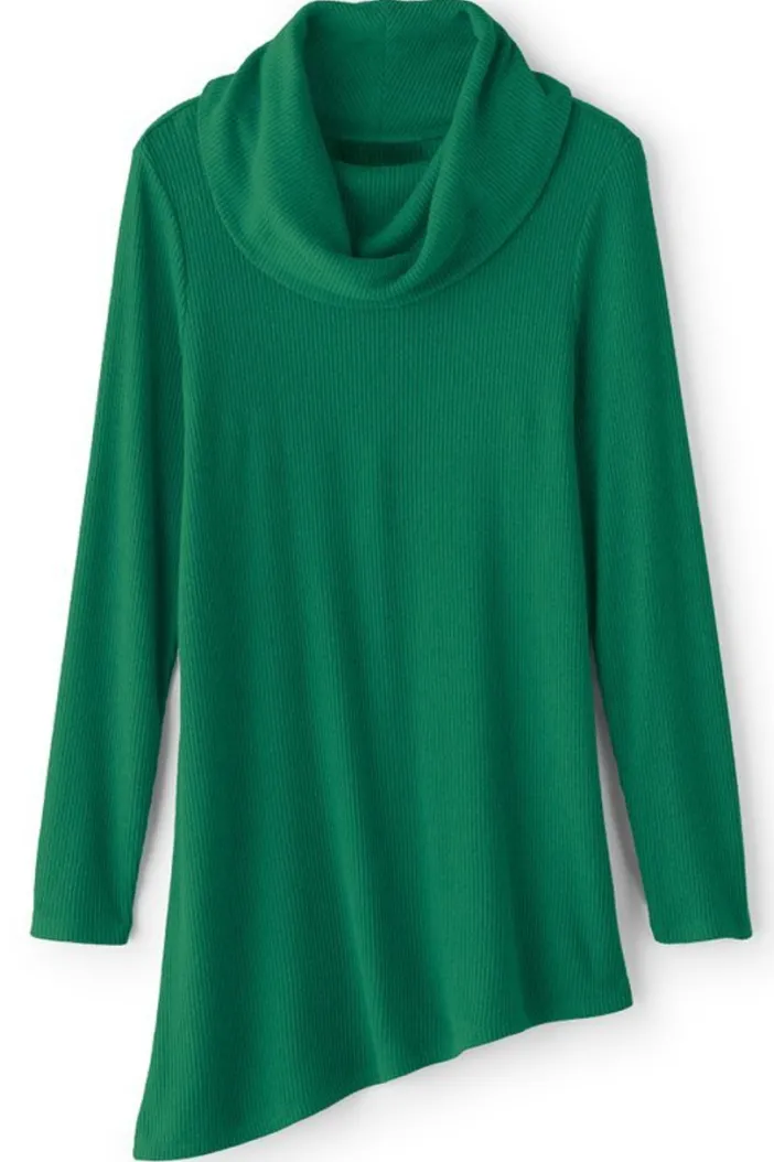 Soft Surroundings Tops|Kayla Rib Knit Cowl Neck Tunic