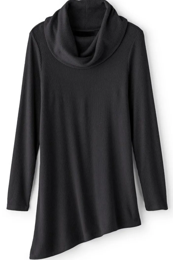 Soft Surroundings Tops|Kayla Rib Knit Cowl Neck Tunic
