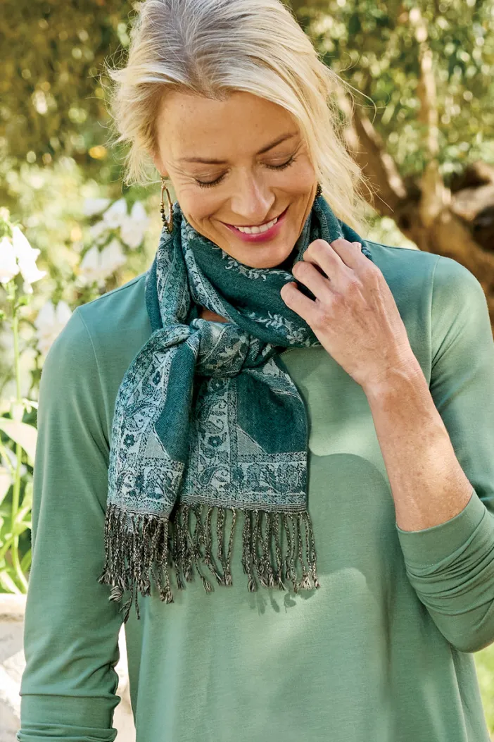 Soft Surroundings Scarves & Wraps|Kelly Woven Scarf TealGreen