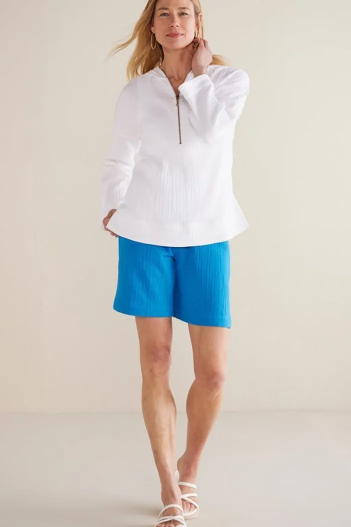 Soft Surroundings Tops|Kemia Gauze Hoodie