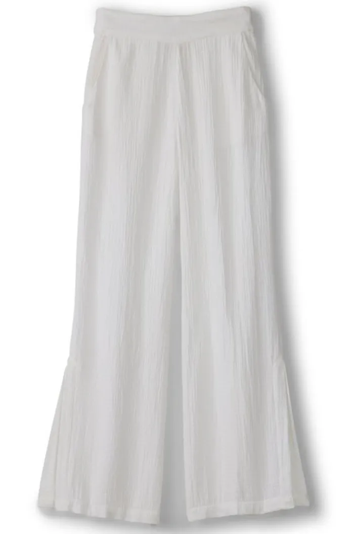 Soft Surroundings Pants|Khulani Wide Leg Gauze Pants