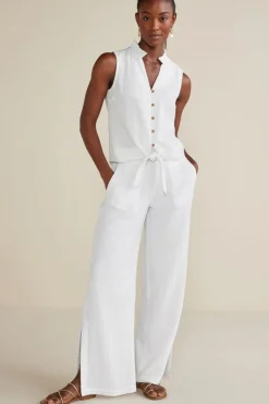 Soft Surroundings Pants|Khulani Wide Leg Gauze Pants