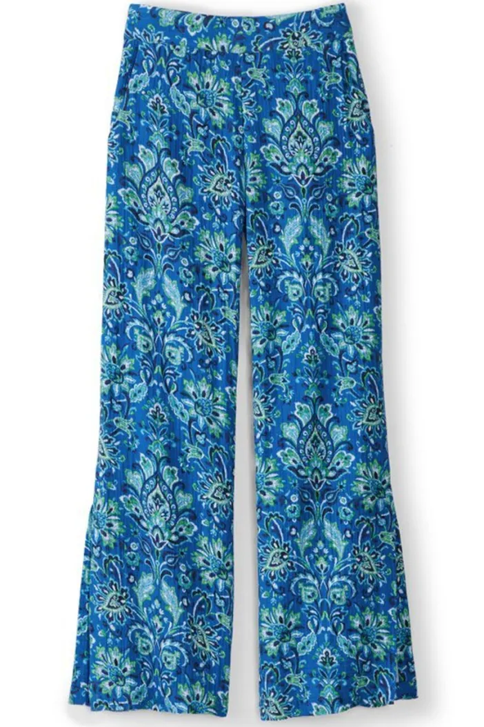 Soft Surroundings Pants|Khulani Wide Leg Gauze Pants