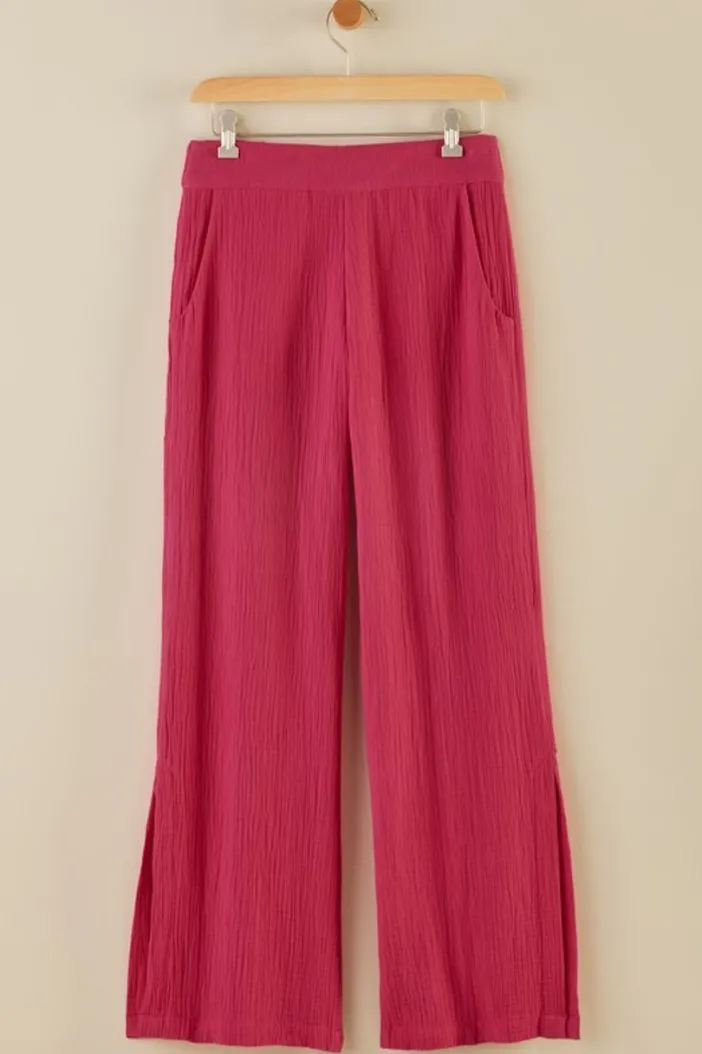 Soft Surroundings Pants|Khulani Wide Leg Gauze Pants
