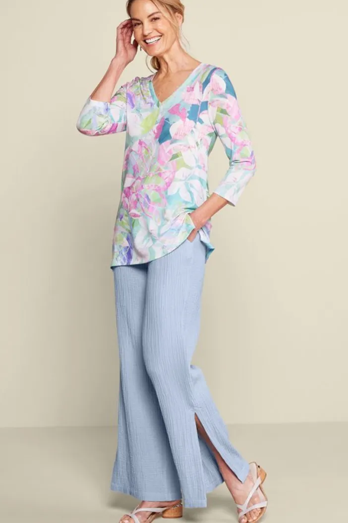 Soft Surroundings Pants|Khulani Wide Leg Gauze Pants