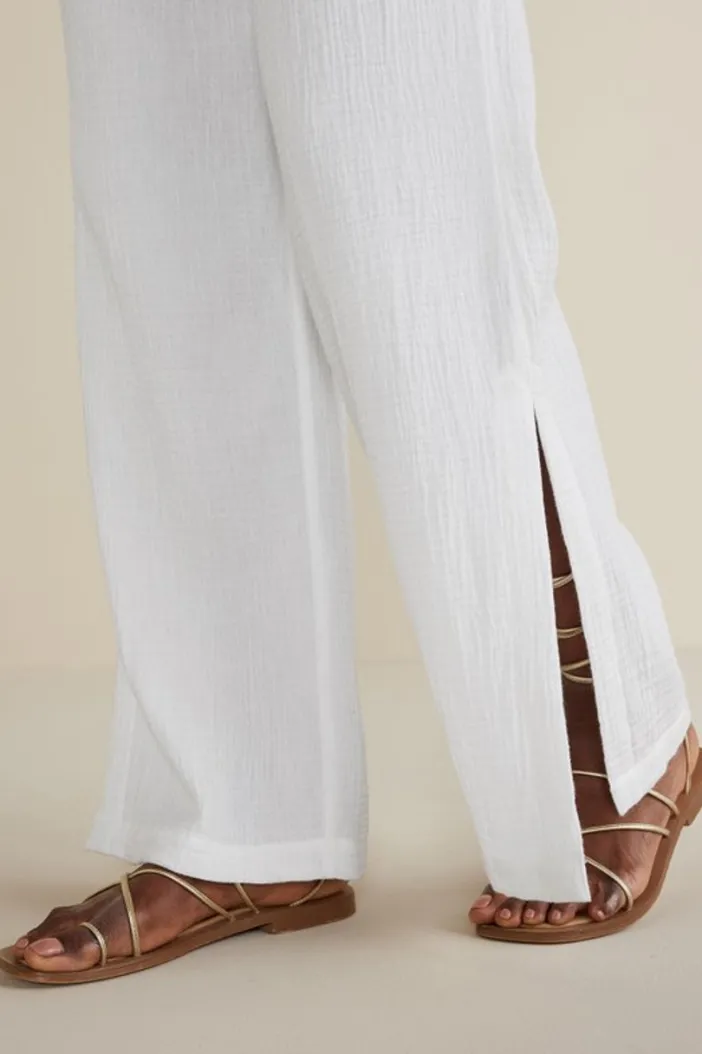 Soft Surroundings Pants|Khulani Wide Leg Gauze Pants