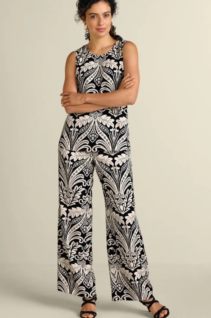 Soft Surroundings Tops|Korva Tank CabanaScarfNeutral