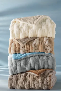 Soft Surroundings Bedding|Bedding Essentials|La Parisienne Faux Fur Throw
