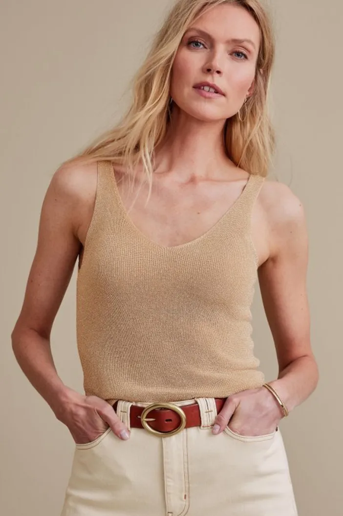 Soft Surroundings Tops|Sweaters & Cardigans|Lara Sweater Tank Gold