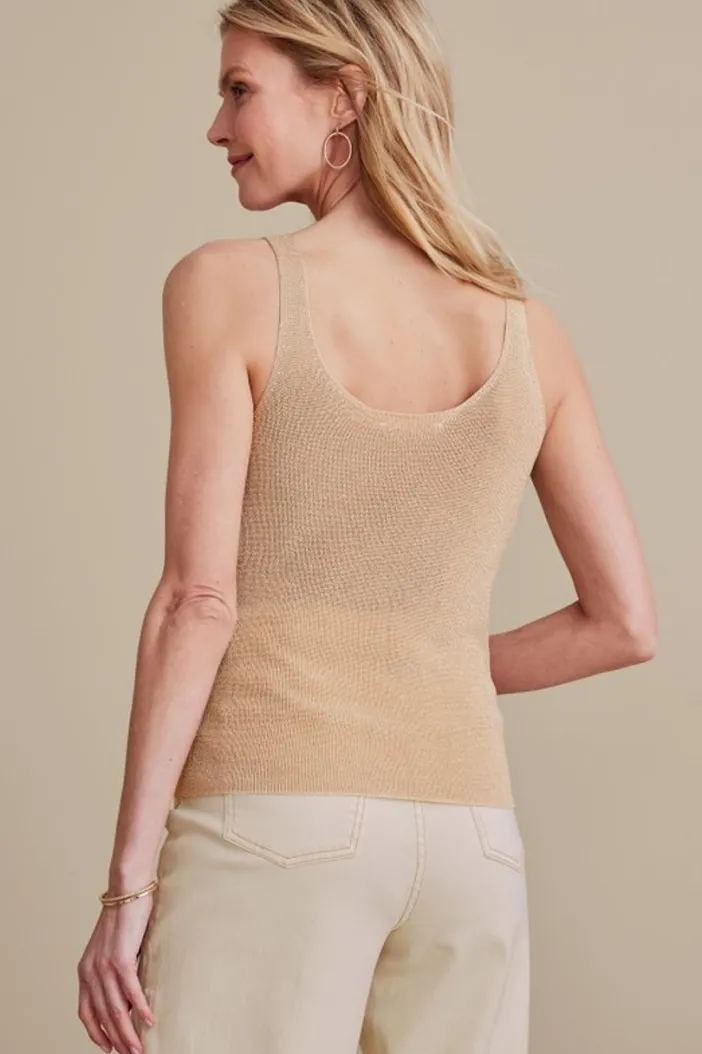 Soft Surroundings Tops|Sweaters & Cardigans|Lara Sweater Tank Gold