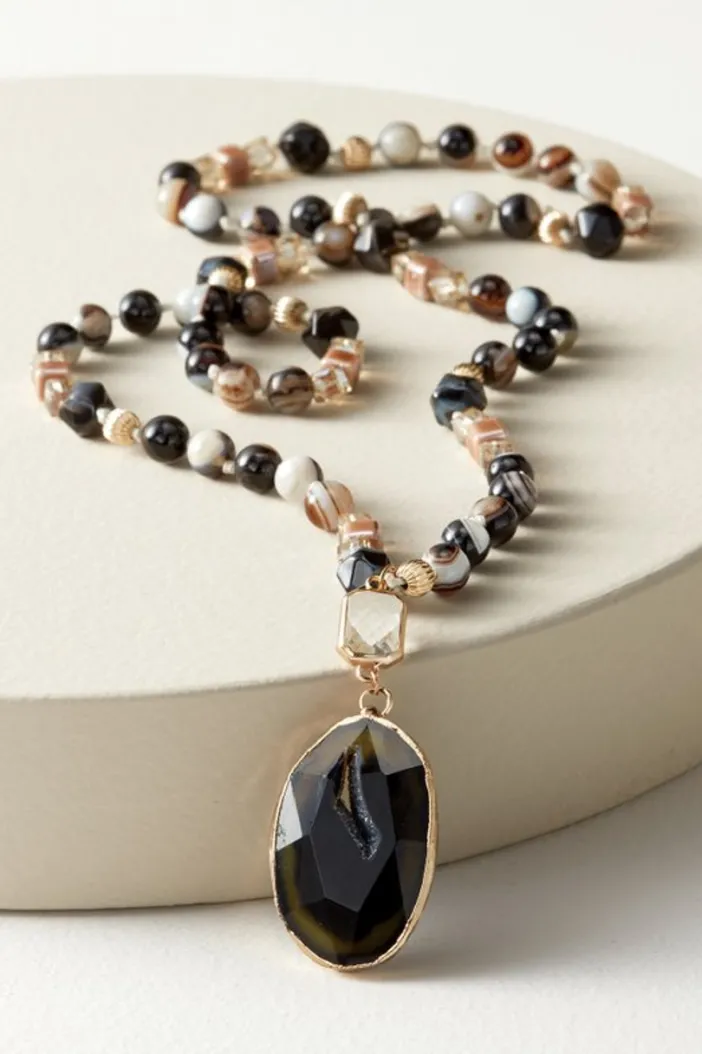 Soft Surroundings Jewelry|Necklaces|Layla Pendant Necklace BlackMulti