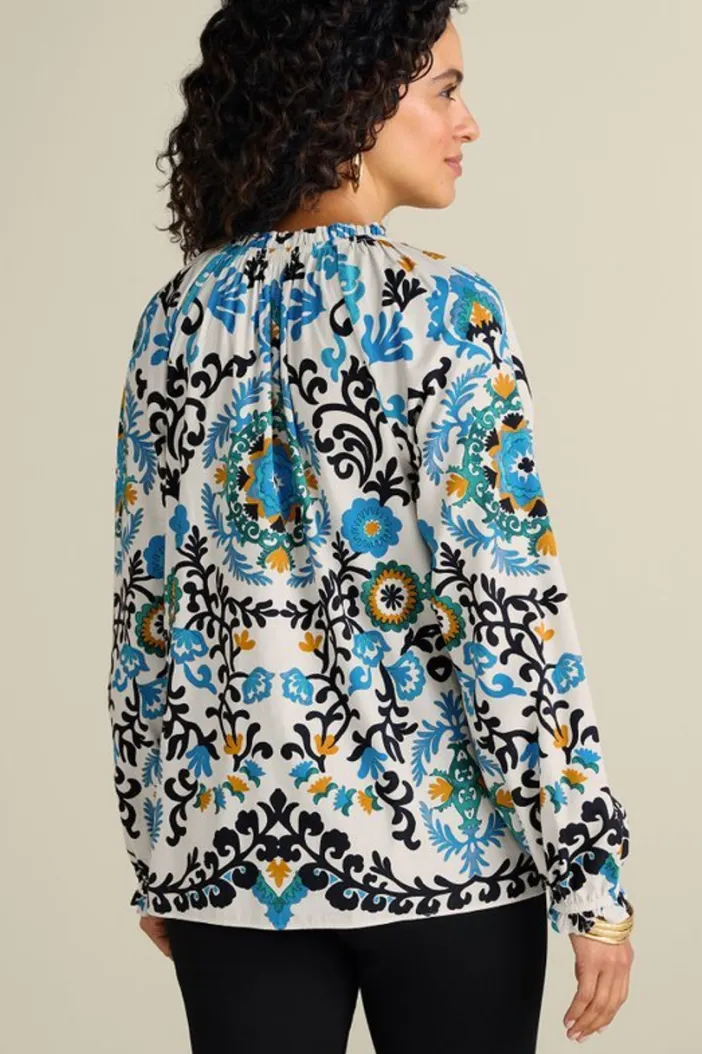 Soft Surroundings Tops|Leona Long Sleeve Top TibetanScarf