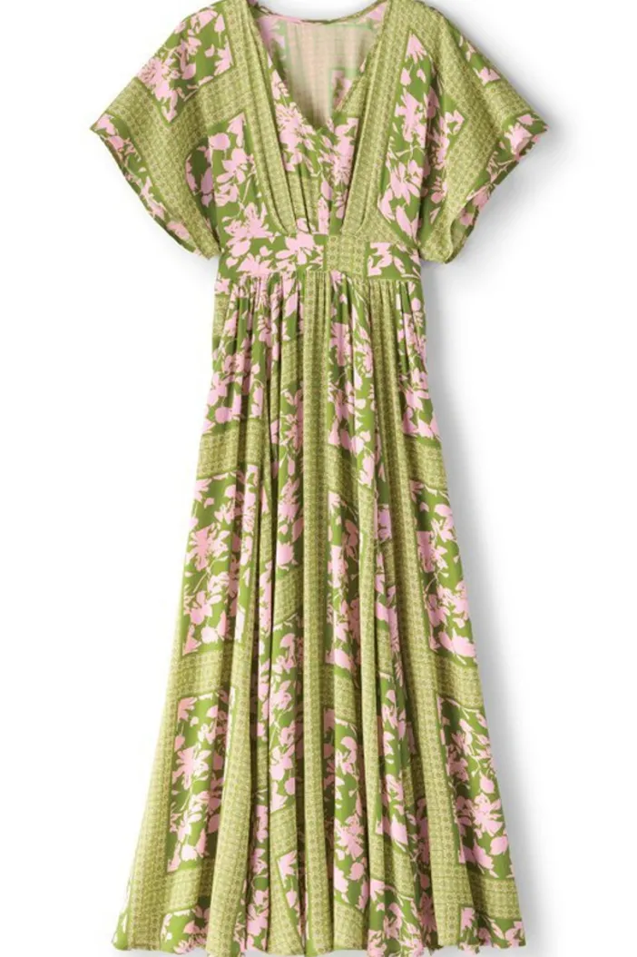 Soft Surroundings Dresses|Leslie Maxi Dress InkBloomsScarf