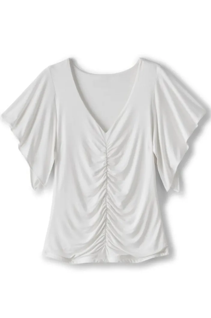 Soft Surroundings Tops|Leya Ruched Top SwedishBlue