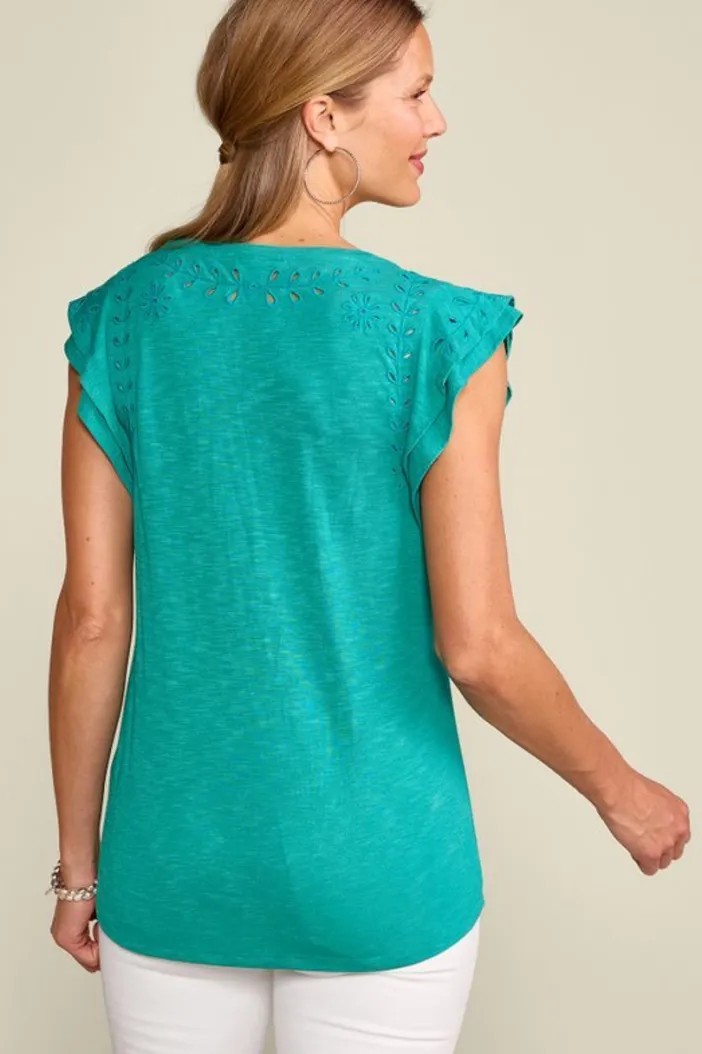 Soft Surroundings Tops|Libby Tee TealBlue