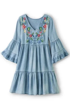 Soft Surroundings Dresses|Lina Short Dress LightChambray