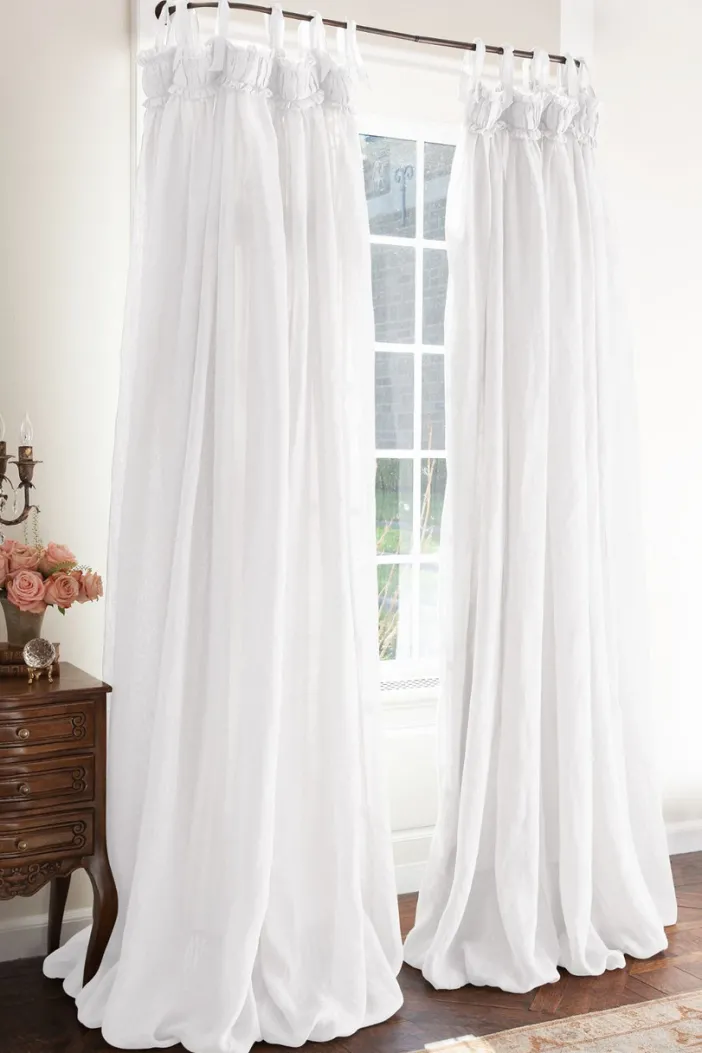 Soft Surroundings Window Coverings|Linen Balloon Drapery Panel