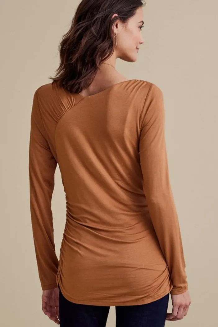 Soft Surroundings Tops|Linette Top Hazelnut