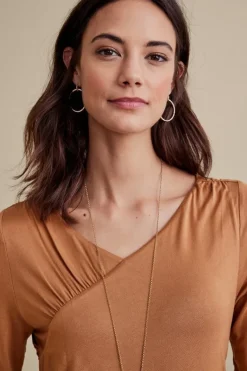 Soft Surroundings Tops|Linette Top Hazelnut