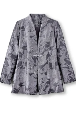 Soft Surroundings Jackets & Coats|Lismore Jacquard Jacket GrayTapestry
