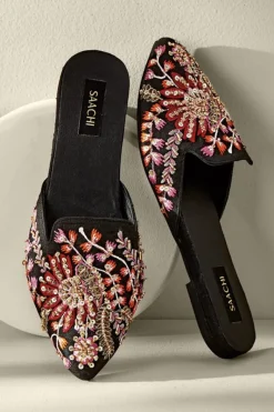 Soft Surroundings Shoes|Lola Embellished Slides BlackMulti
